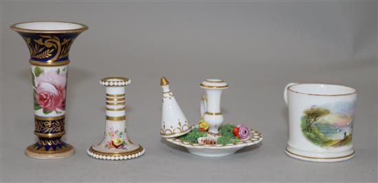 Four English porcelain miniatures, 4.5cm - 7.5cm(-)